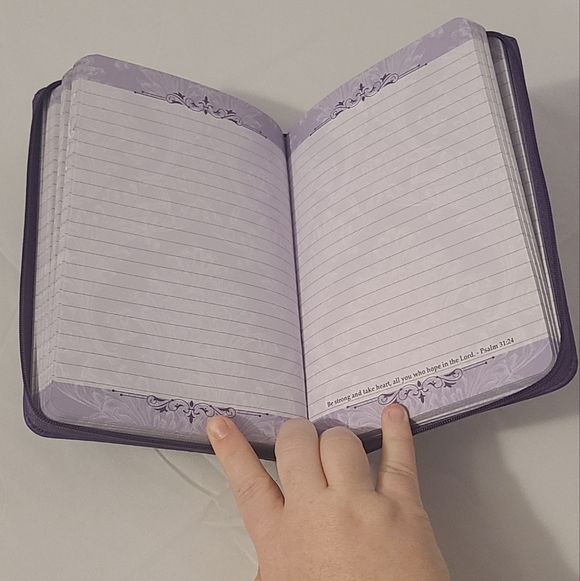Faith Zip Journal / Notebook Royal Purple - Picture 3 of 7